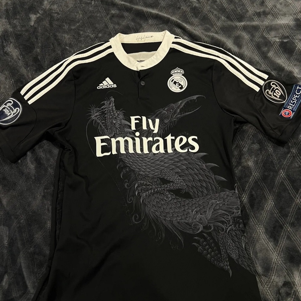 Real Madrid 2014 2015 Third Y3 Dragon Kit Short sleeve Jersey UCL Sergio Ramos M